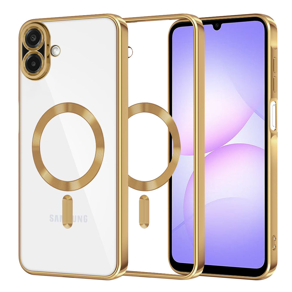 MagSafe Case for Samsung Galaxy A07 4G A075, Techsuit, Luxury Crystal, Gold