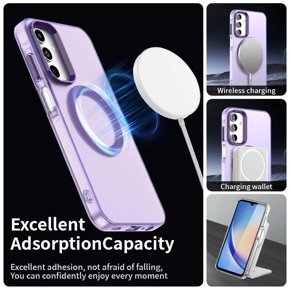 Custodia MagSafe per Samsung Galaxy A15 5G A156 / A15 A155, Techsuit, CandyCase, Viola