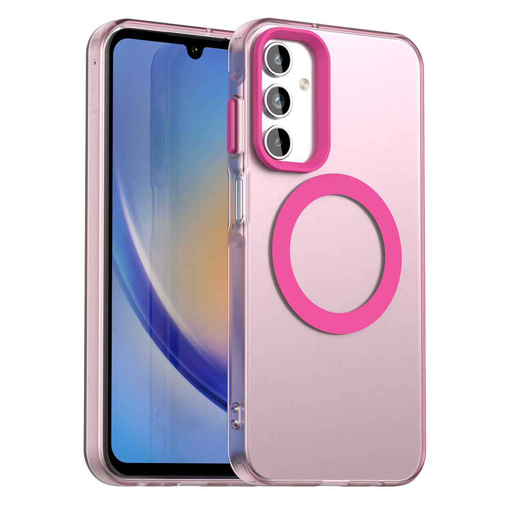 Custodia MagSafe per Samsung Galaxy A15 5G A156 / A15 A155, Techsuit, CandyCase, Rosa