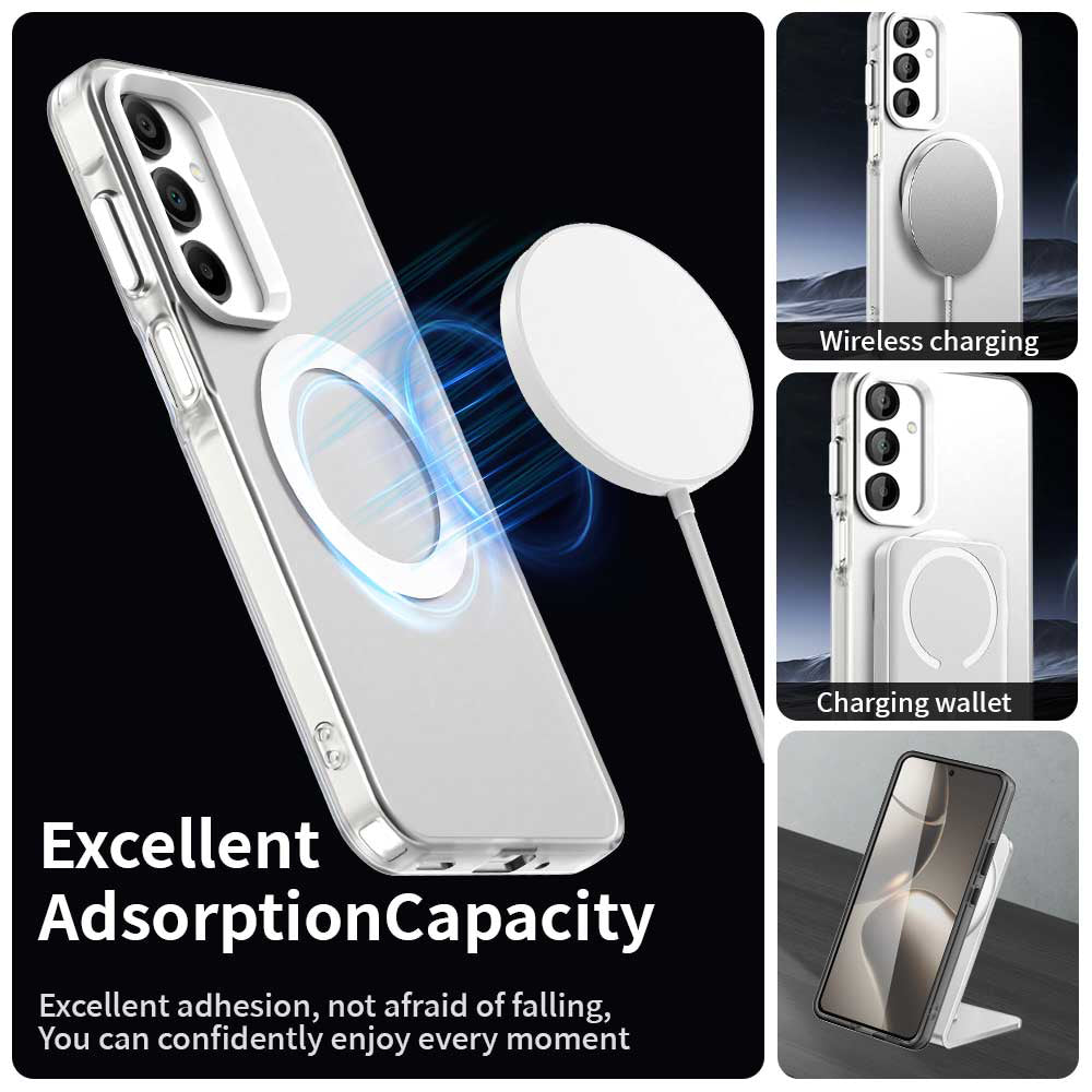 Custodia MagSafe per Samsung Galaxy A16 5G A166 / A16 4G A165, Techsuit, CandyCase, Bianca