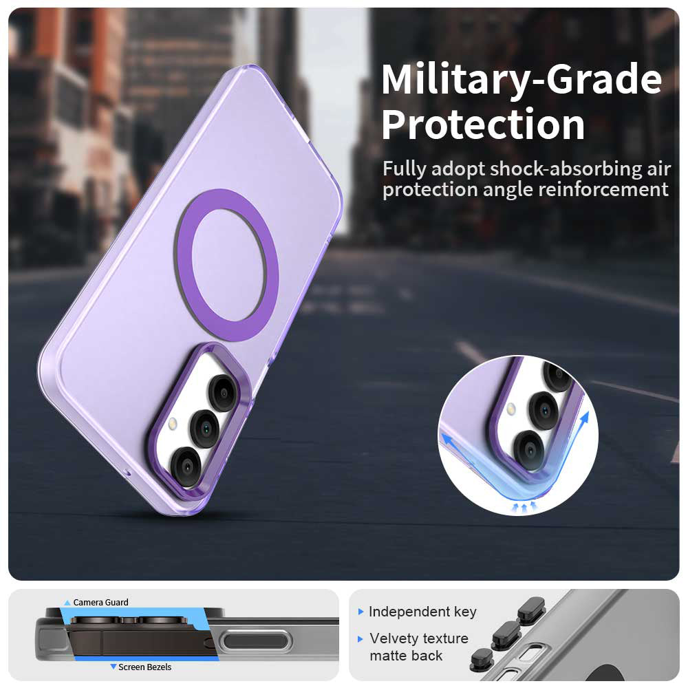 Custodia MagSafe per Samsung Galaxy A16 5G A166 / A16 4G A165, Techsuit, CandyCase, Viola