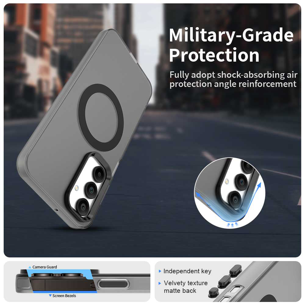 Custodia MagSafe per Samsung Galaxy A16 5G A166 / A16 4G A165, Techsuit, CandyCase, Nera