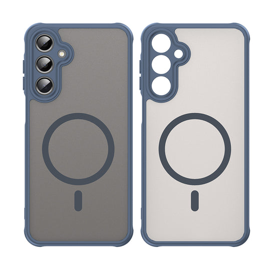Custodia MagSafe per Samsung Galaxy A16 5G A166 / A16 4G A165, Techsuit, HaloFrost II, Blu Navy