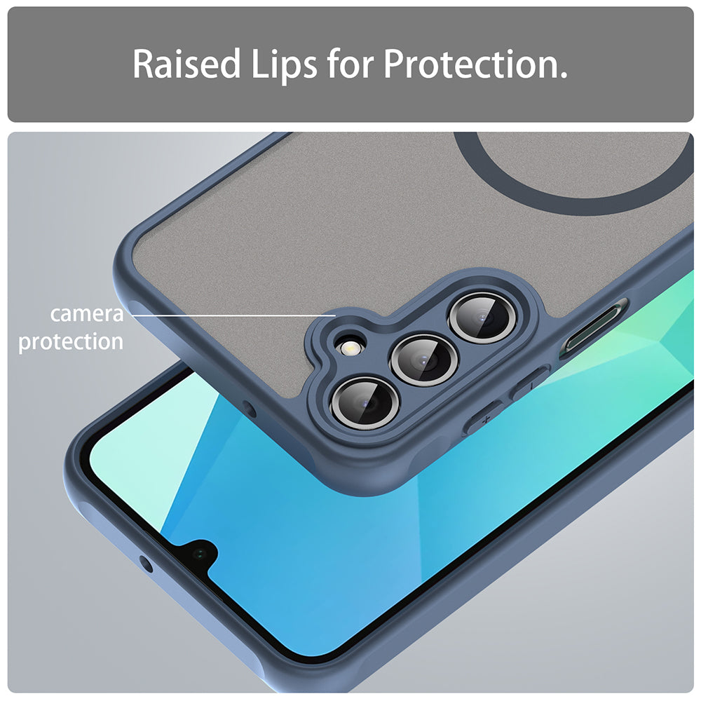 Custodia MagSafe per Samsung Galaxy A16 5G A166 / A16 4G A165, Techsuit, HaloFrost II, Blu Navy