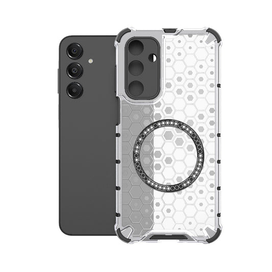 Custodia MagSafe per Samsung Galaxy A16 5G A166 / A16 4G A165, Techsuit, HoneyComb Shield, Bianca