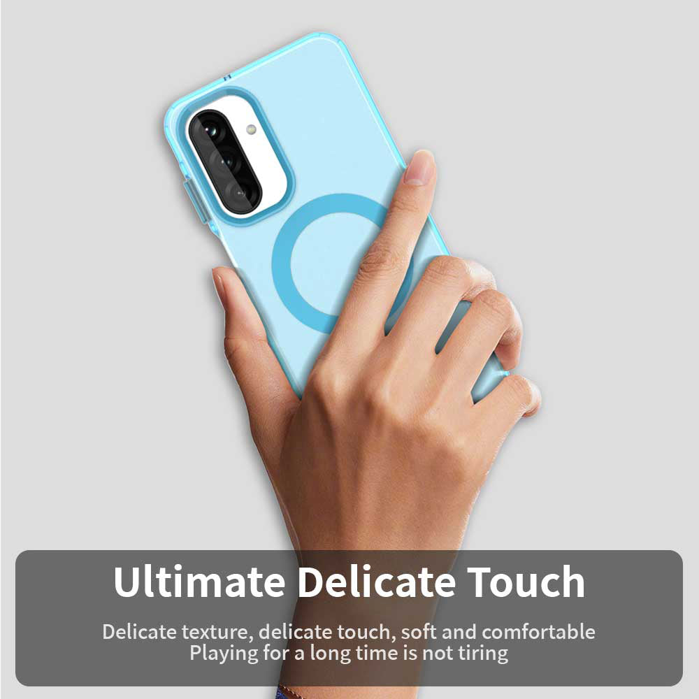 Custodia MagSafe per Samsung Galaxy A17 5G A176, Techsuit, CandyCase, Blu