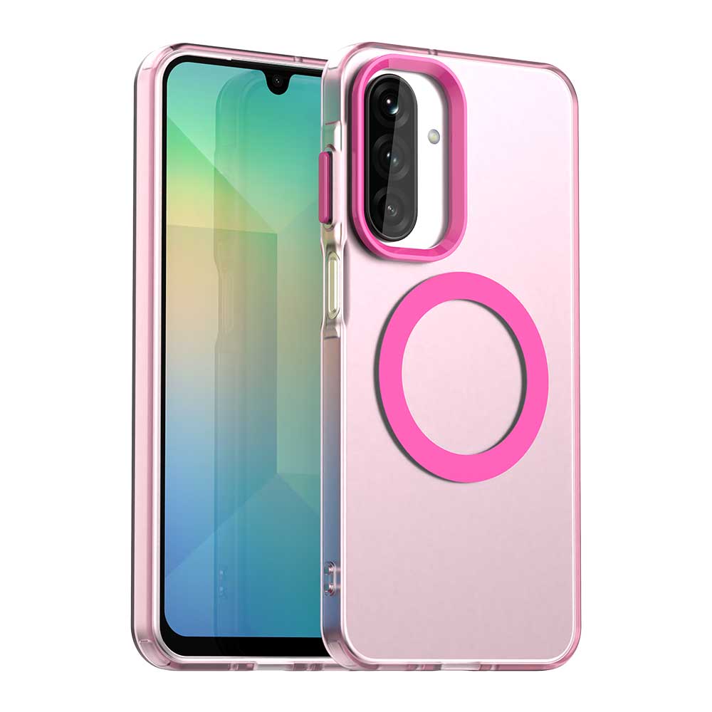 Custodia MagSafe per Samsung Galaxy A18 5G A186 / A18 4G A185 / F17 / M17 / A17 4G A175, Techsuit, CandyCase, Rosa