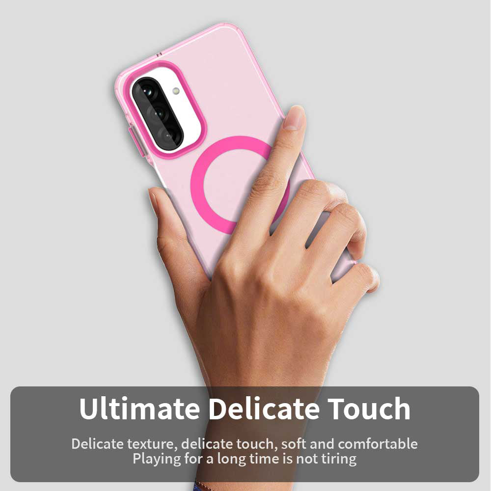 Custodia MagSafe per Samsung Galaxy A18 5G A186 / A18 4G A185 / F17 / M17 / A17 4G A175, Techsuit, CandyCase, Rosa