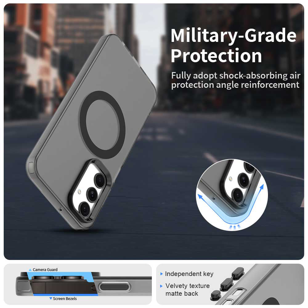 Custodia MagSafe per Samsung Galaxy A25 A256, Techsuit, CandyCase, Nera