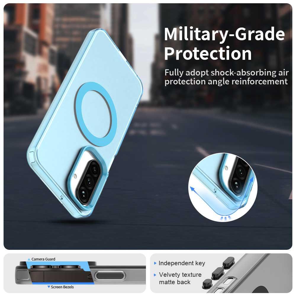 Custodia MagSafe per Samsung Galaxy A26 A266, Techsuit, CandyCase, Blu