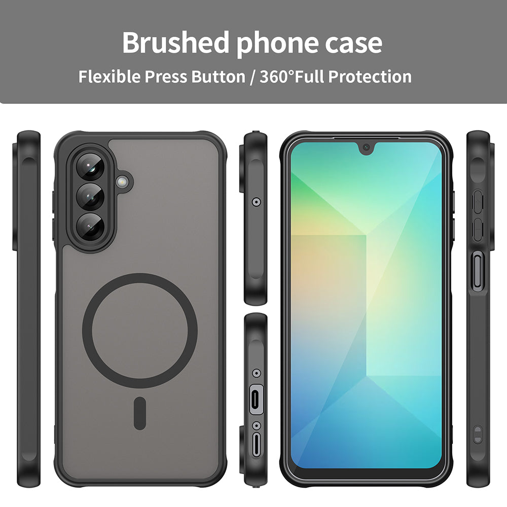 Custodia MagSafe per Samsung Galaxy A26 A266, Techsuit, HaloFrost II, Nera