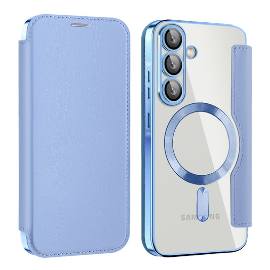 Custodia MagSafe per Samsung Galaxy A26 A266, Techsuit, SmartMag Book, Blu