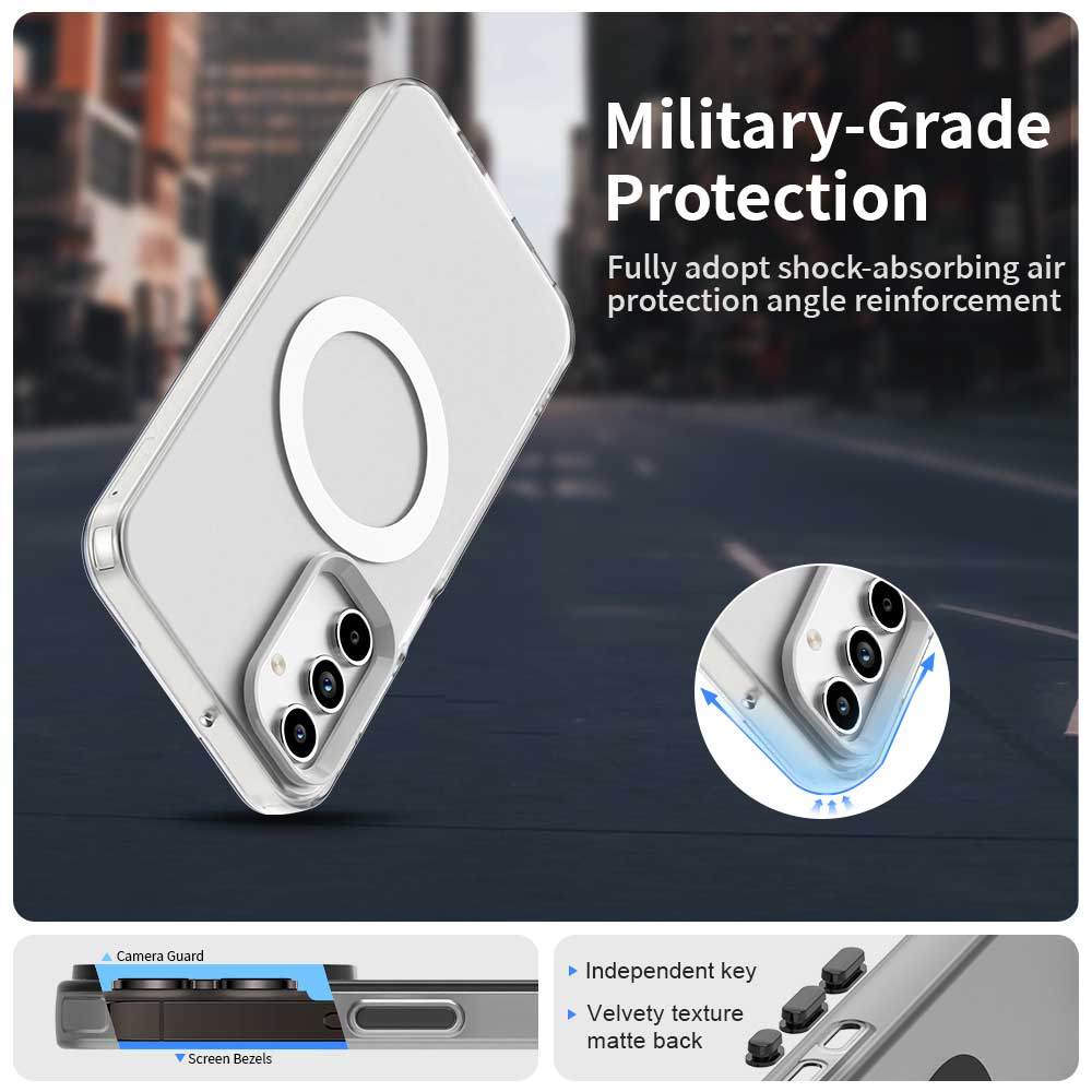 Custodia MagSafe per Samsung Galaxy A35 5G A356, Techsuit, CandyCase, Bianca
