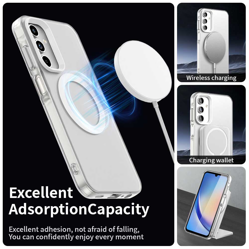 Custodia MagSafe per Samsung Galaxy A35 5G A356, Techsuit, CandyCase, Bianca