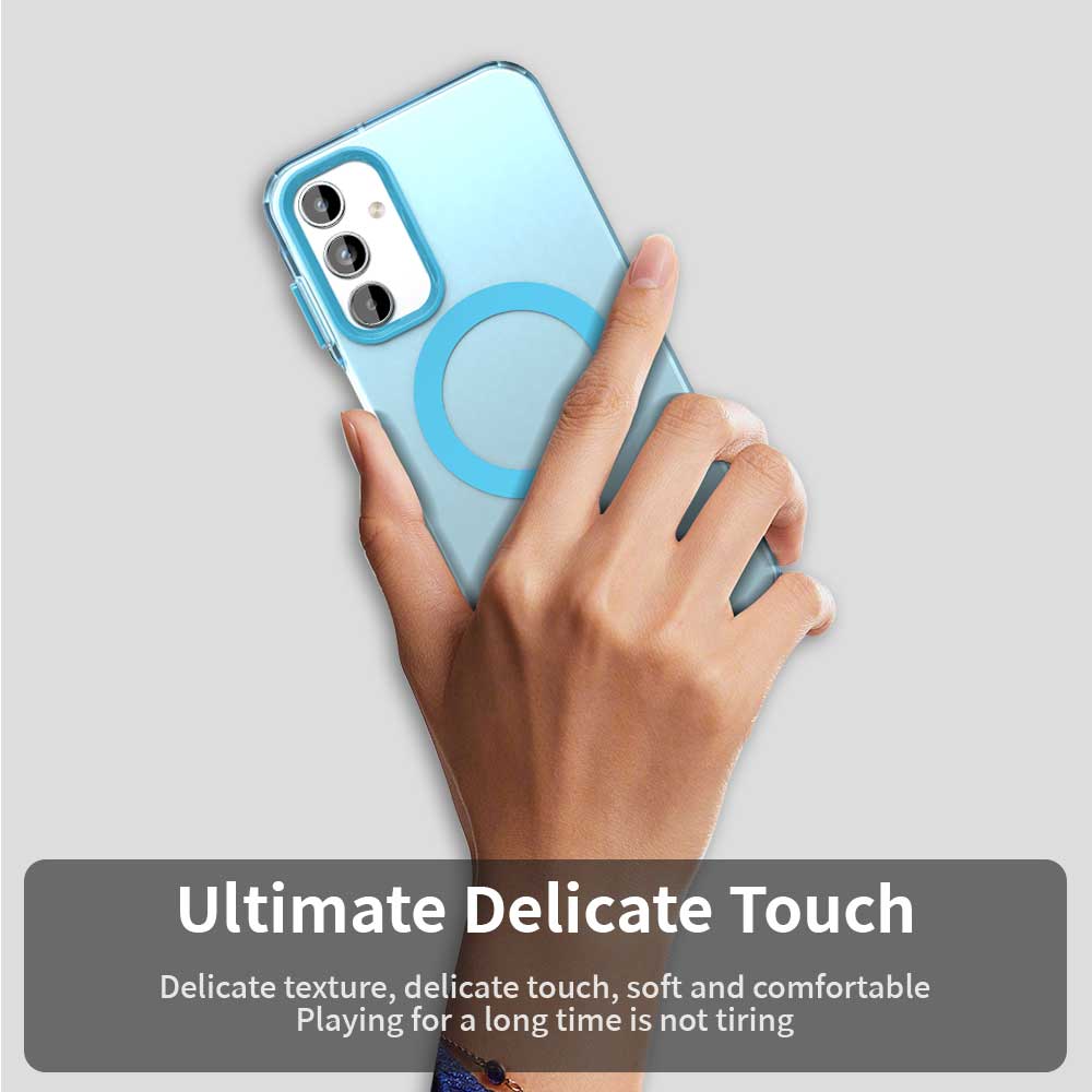 Custodia MagSafe per Samsung Galaxy A35 5G A356, Techsuit, CandyCase, Blu