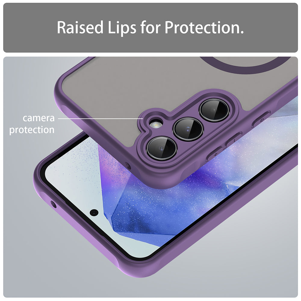 Custodia MagSafe per Samsung Galaxy A35 5G A356, Techsuit, HaloFrost II, Viola