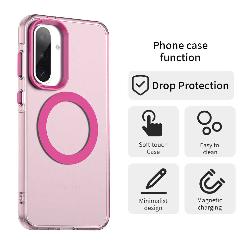 Custodia MagSafe per Samsung Galaxy A36 A366, Techsuit, CandyCase, Rosa