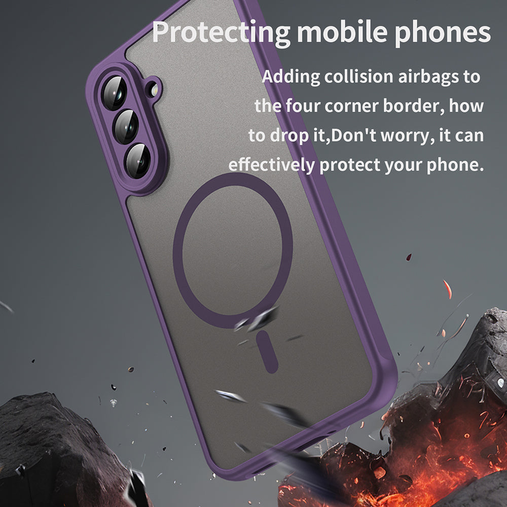 Custodia MagSafe per Samsung Galaxy A36 A366, Techsuit, HaloFrost II, Viola
