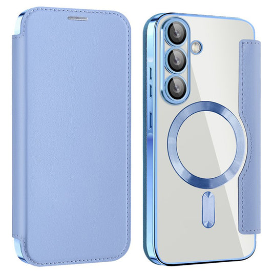 Custodia MagSafe per Samsung Galaxy A36 A366, Techsuit, SmartMag Book, Blu