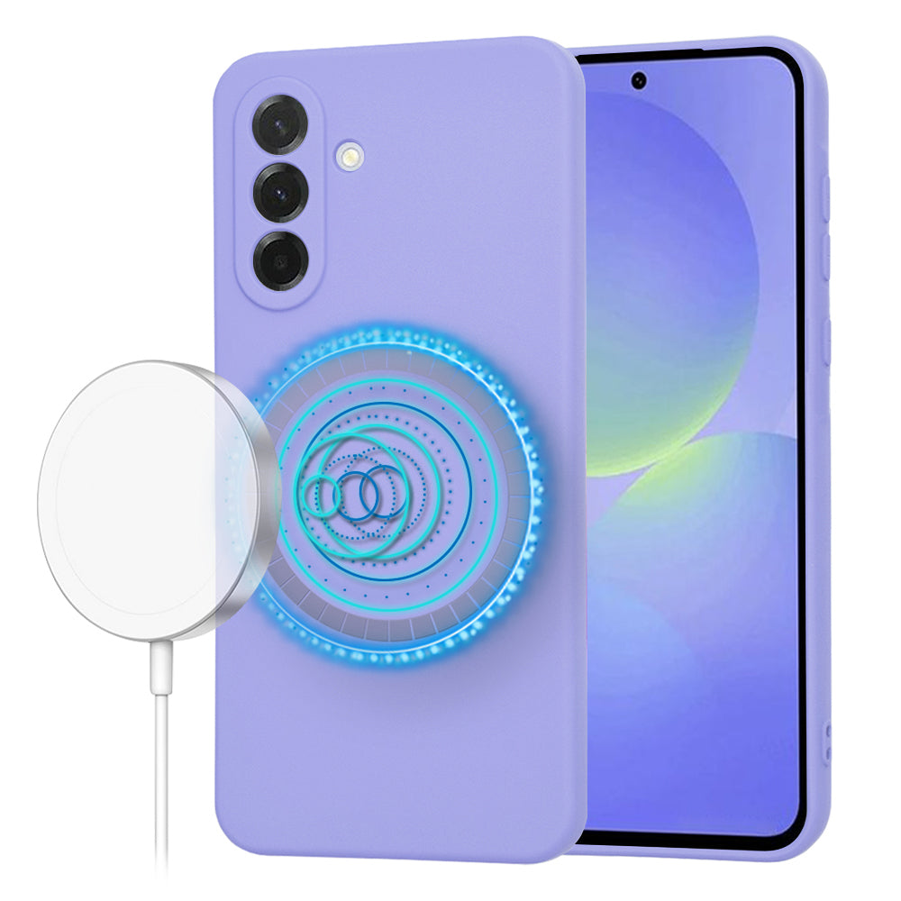 Custodia MagSafe per Samsung Galaxy A36 A366, Techsuit, SoftFlex, Viola Chiaro
