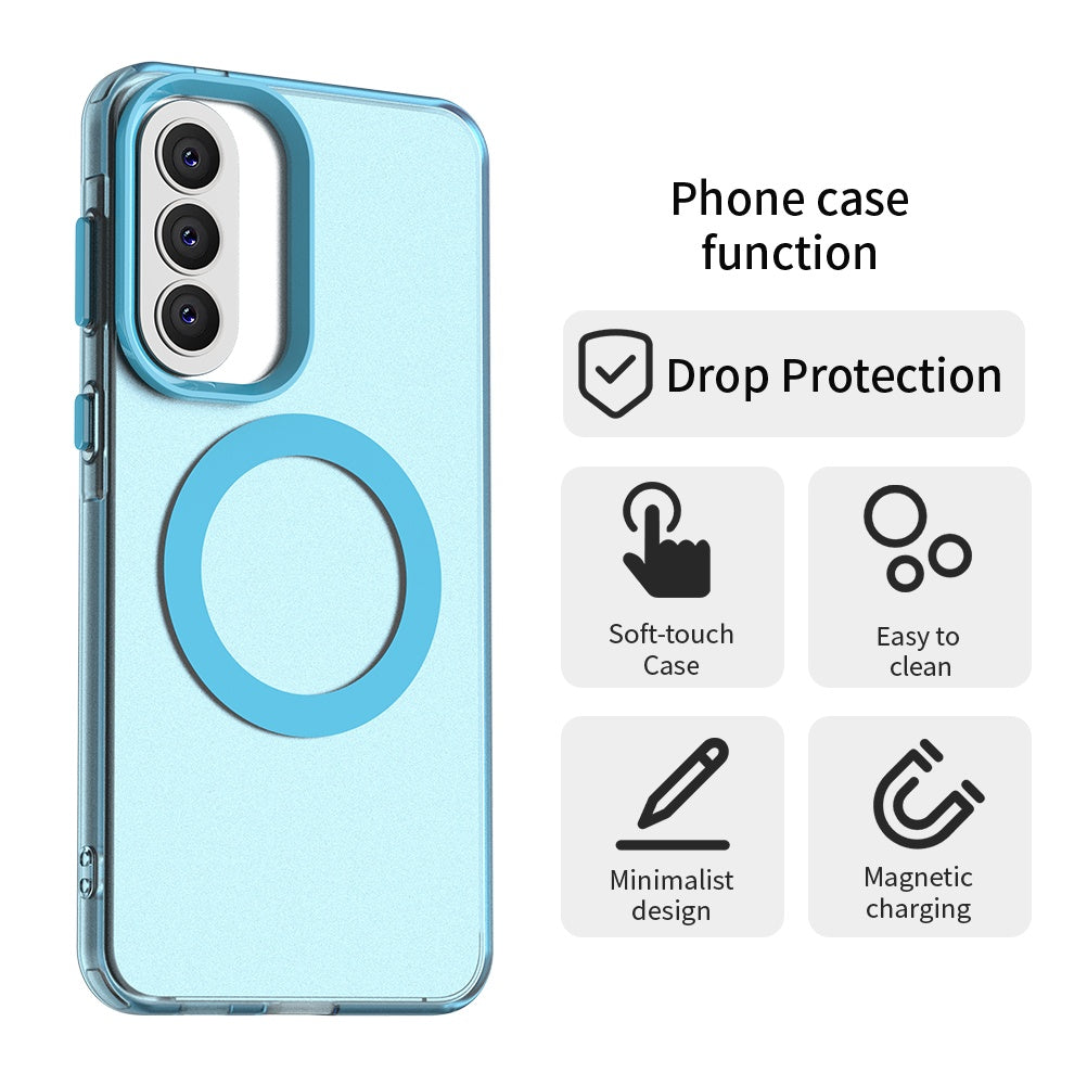 Custodia MagSafe per Samsung Galaxy A37 5G, Techsuit, CandyCase, Blu