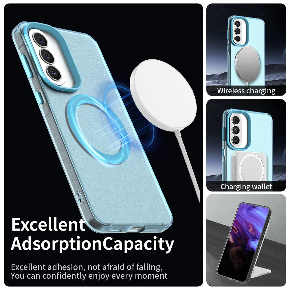Custodia MagSafe per Samsung Galaxy A37 5G, Techsuit, CandyCase, Blu