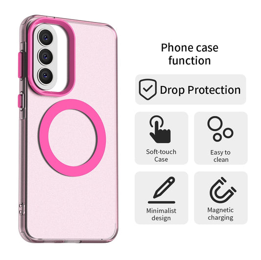 Custodia MagSafe per Samsung Galaxy A37 5G, Techsuit, CandyCase, Rosa