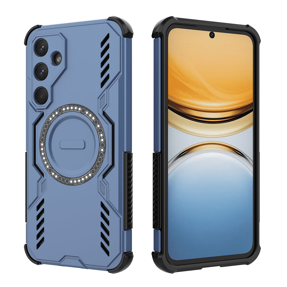 Custodia MagSafe per Samsung Galaxy A55 5G A556, Techsuit, ArmorMag, Blu