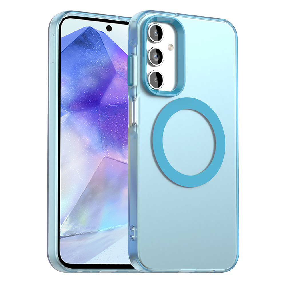 Custodia MagSafe per Samsung Galaxy A55 5G A556, Techsuit, CandyCase, Blu