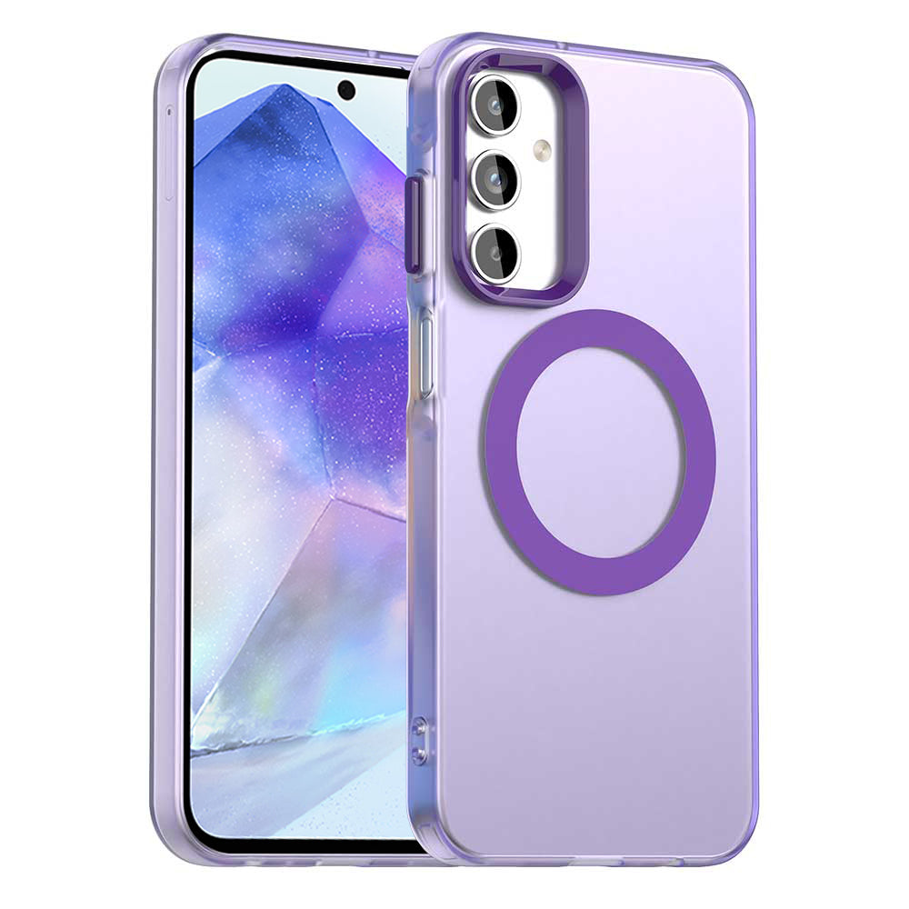 Custodia MagSafe per Samsung Galaxy A55 5G A556, Techsuit, CandyCase, Viola