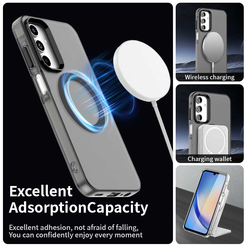 Custodia MagSafe per Samsung Galaxy A55 5G A556, Techsuit, CandyCase, Nera