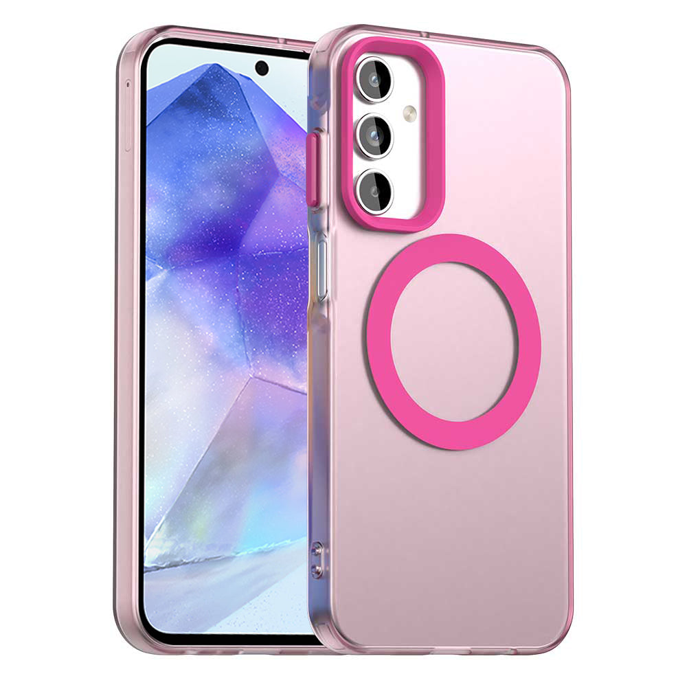 Custodia MagSafe per Samsung Galaxy A55 5G A556, Techsuit, CandyCase, Rosa