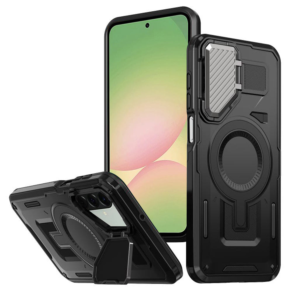 Custodia MagSafe per Samsung Galaxy A56 A566, Techsuit, CamVault, Nera