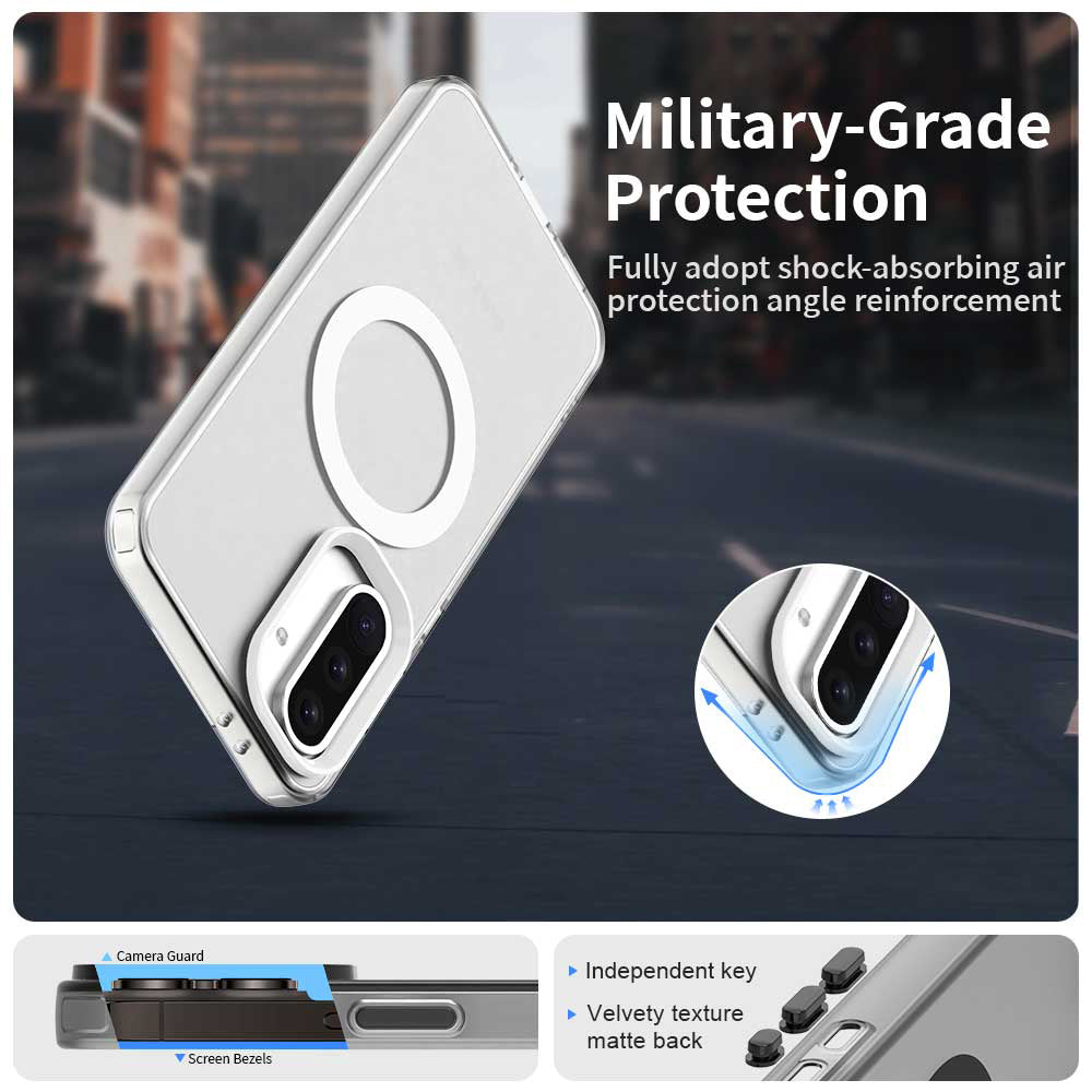 Custodia MagSafe per Samsung Galaxy A56 A566, Techsuit, CandyCase, Bianca