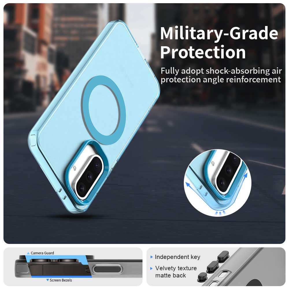 Custodia MagSafe per Samsung Galaxy A56 A566, Techsuit, CandyCase, Blu