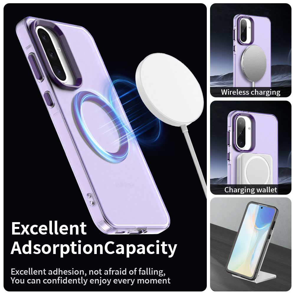 Custodia MagSafe per Samsung Galaxy A56 A566, Techsuit, CandyCase, Viola