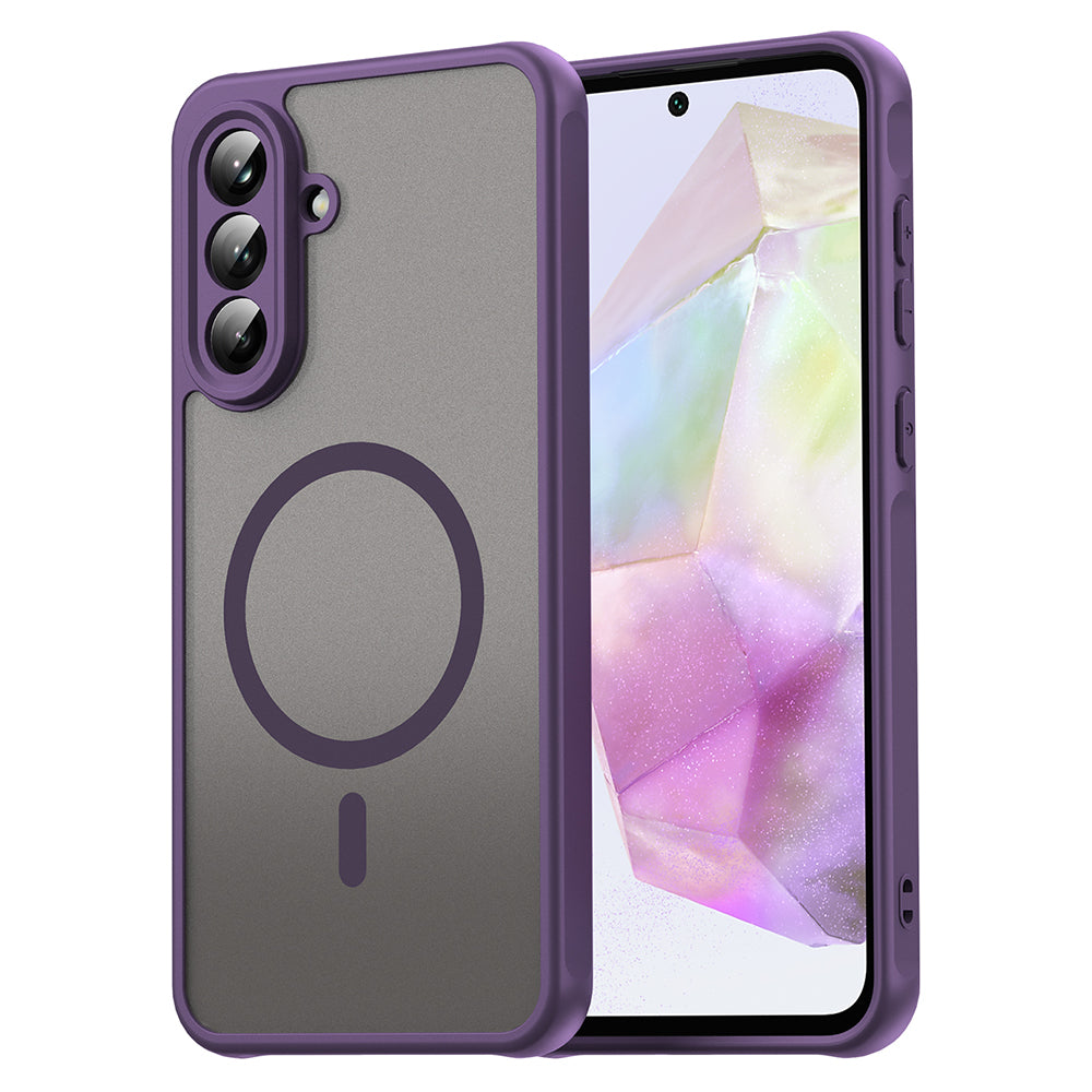 Custodia MagSafe per Samsung Galaxy A56 A566, Techsuit, HaloFrost II, Viola