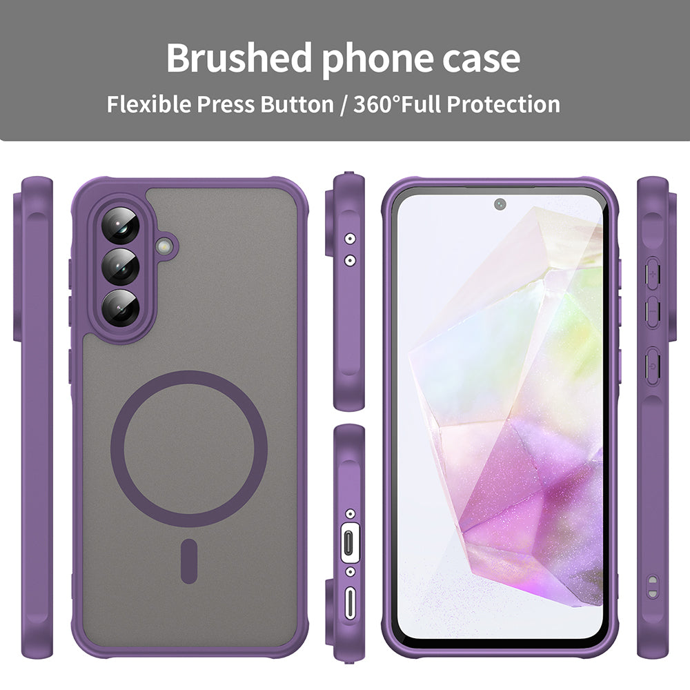 Custodia MagSafe per Samsung Galaxy A56 A566, Techsuit, HaloFrost II, Viola