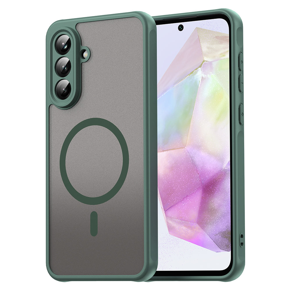 Custodia MagSafe per Samsung Galaxy A56 A566, Techsuit, HaloFrost II, Verde