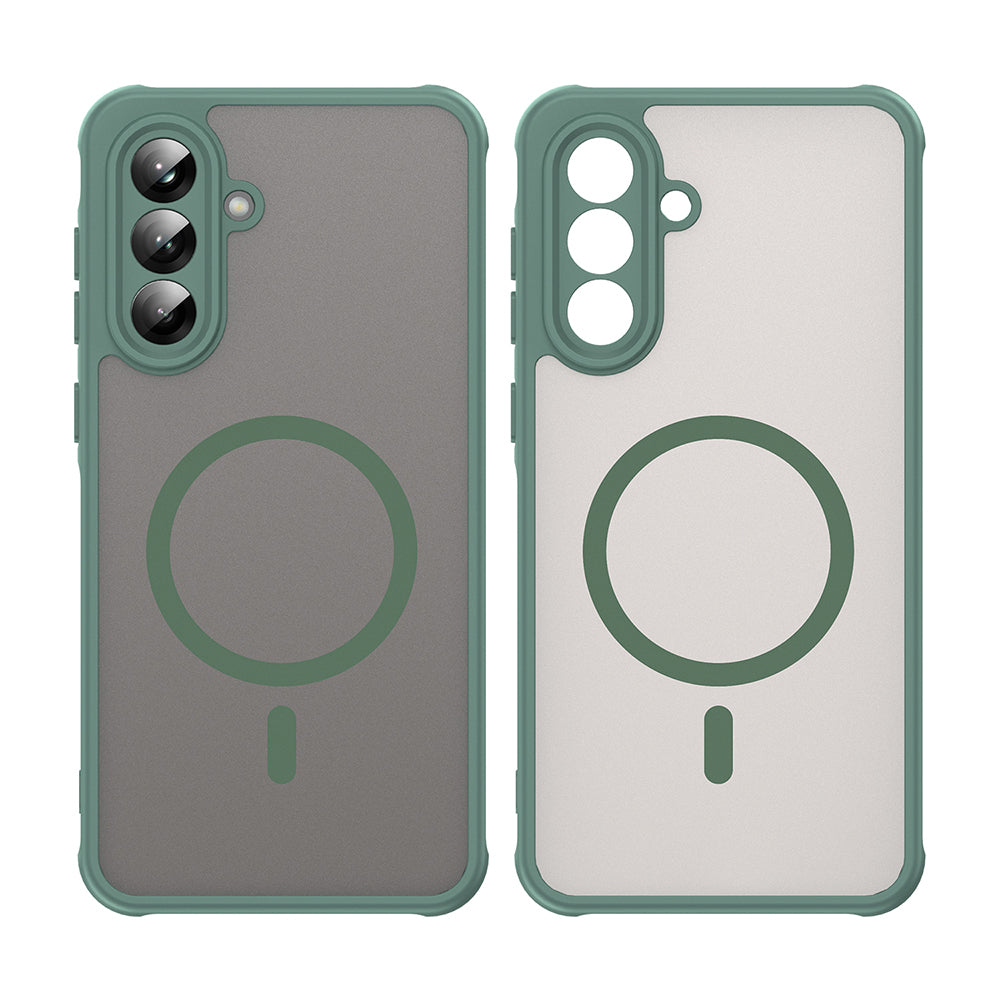 Custodia MagSafe per Samsung Galaxy A56 A566, Techsuit, HaloFrost II, Verde