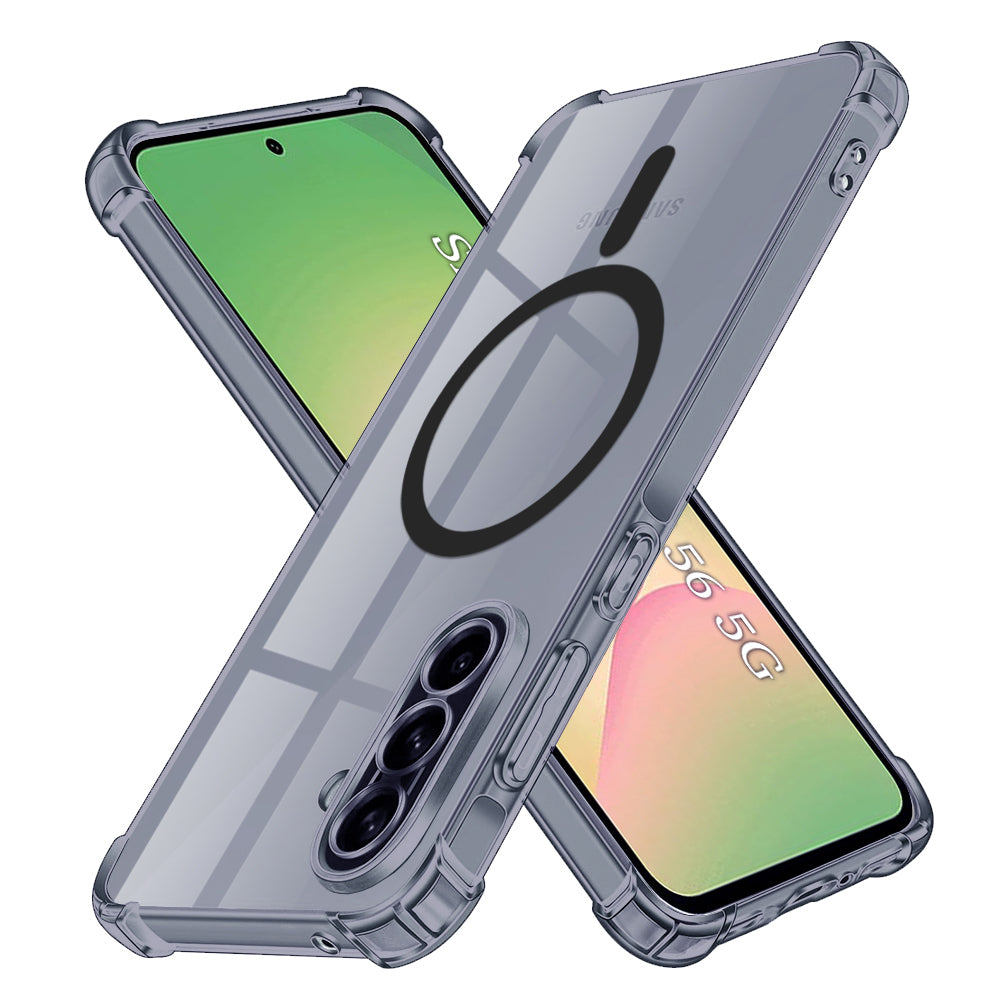 Custodia MagSafe per Samsung Galaxy A56 A566, Techsuit, Shockproof Clear, Fumè