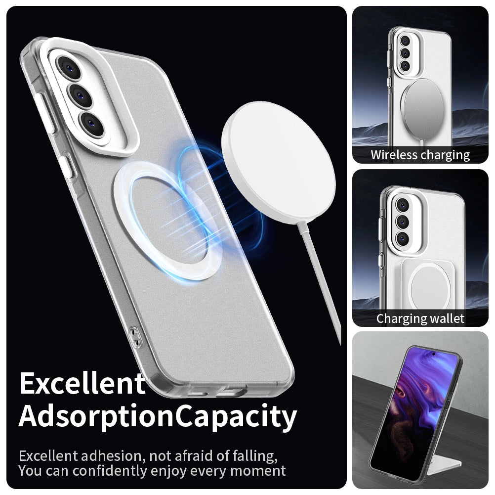 Custodia MagSafe per Samsung Galaxy A57 5G, Techsuit, CandyCase, Bianca