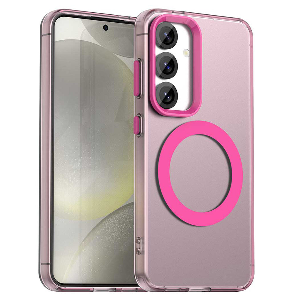 Custodia MagSafe per Samsung Galaxy S23 FE S711, Techsuit, CandyCase, Rosa
