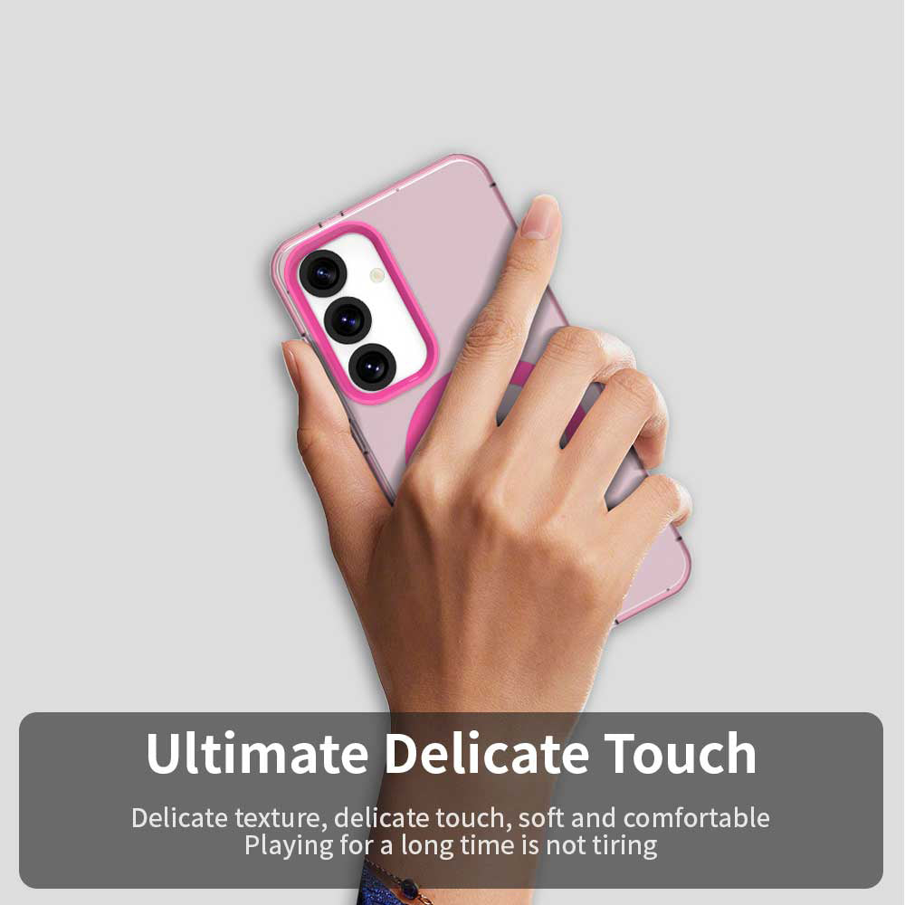 Custodia MagSafe per Samsung Galaxy S23 FE S711, Techsuit, CandyCase, Rosa