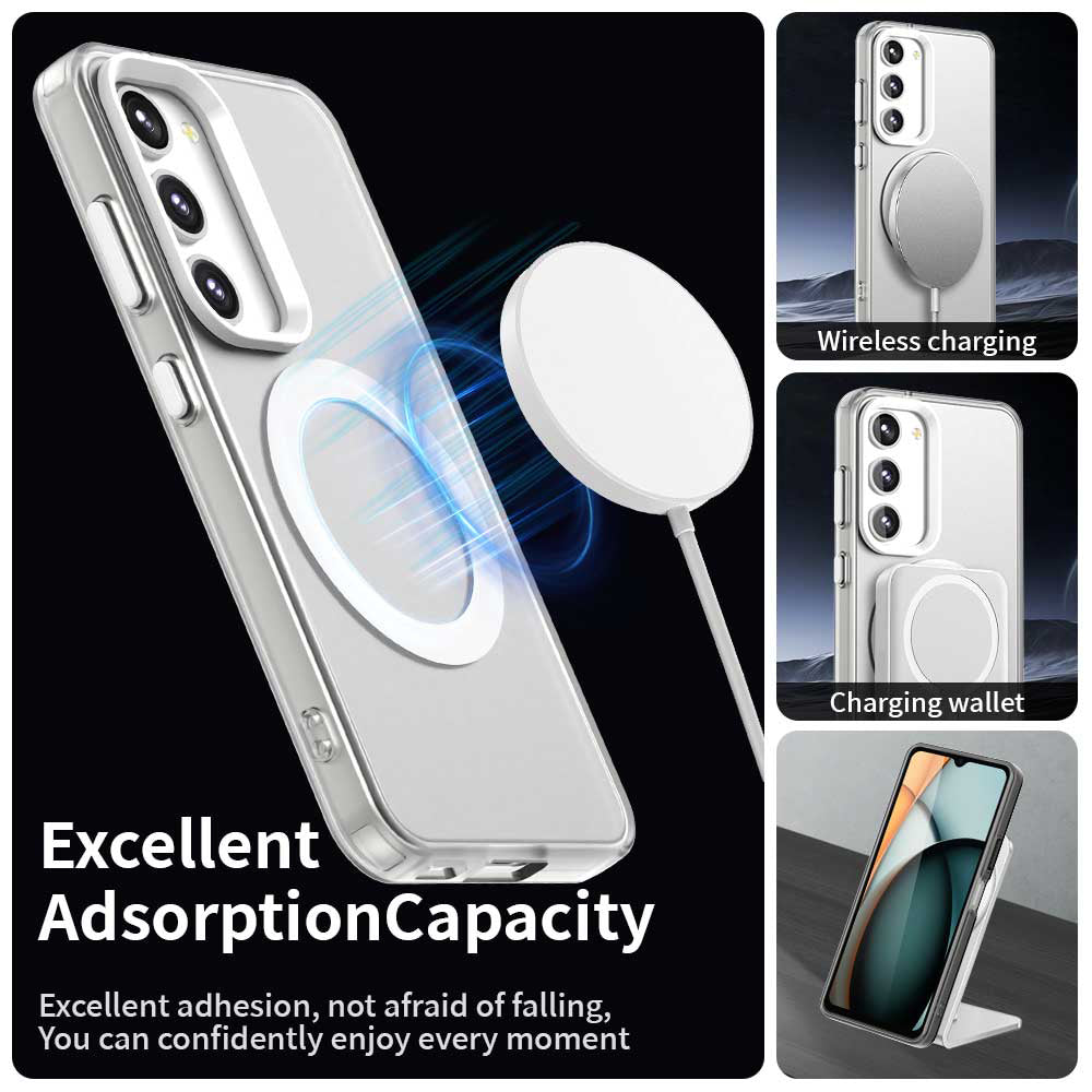 Custodia MagSafe per Samsung Galaxy S23+ S916, Techsuit, CandyCase, Bianca