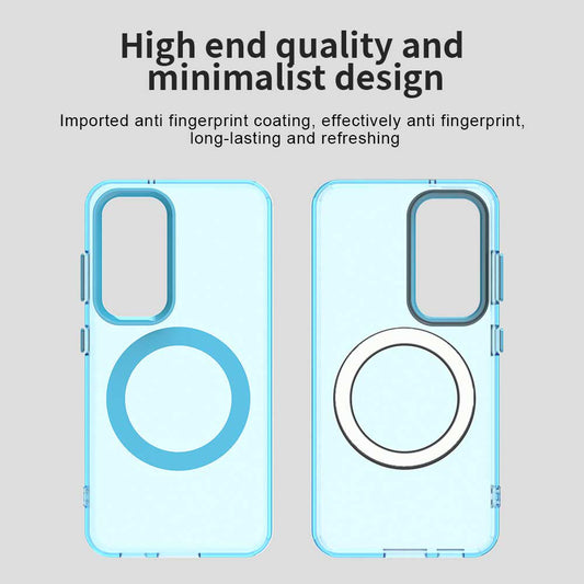 Custodia MagSafe per Samsung Galaxy S23+ S916, Techsuit, CandyCase, Blu