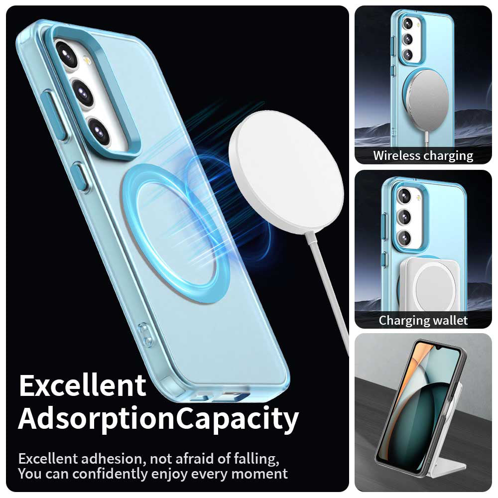 Custodia MagSafe per Samsung Galaxy S23+ S916, Techsuit, CandyCase, Blu