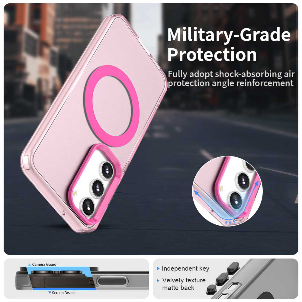 Custodia MagSafe per Samsung Galaxy S23+ S916, Techsuit, CandyCase, Rosa