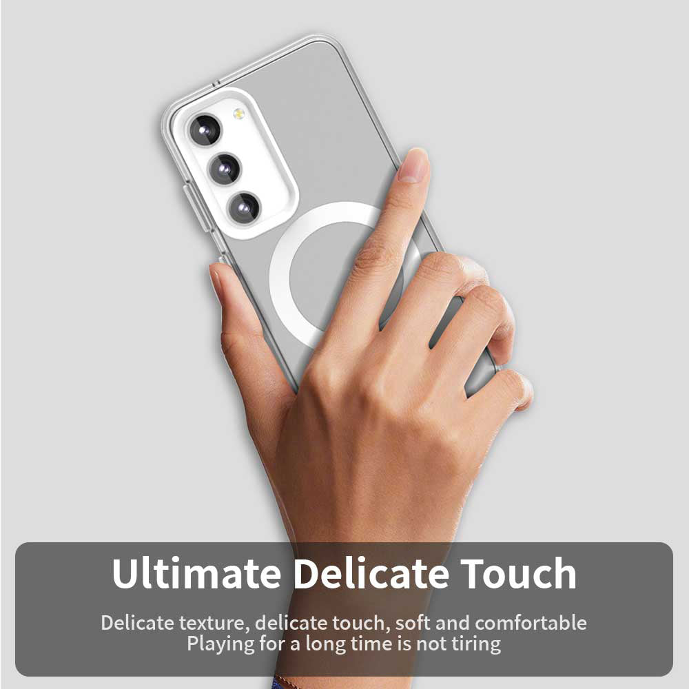 Custodia MagSafe per Samsung Galaxy S23 S911, Techsuit, CandyCase, Bianca