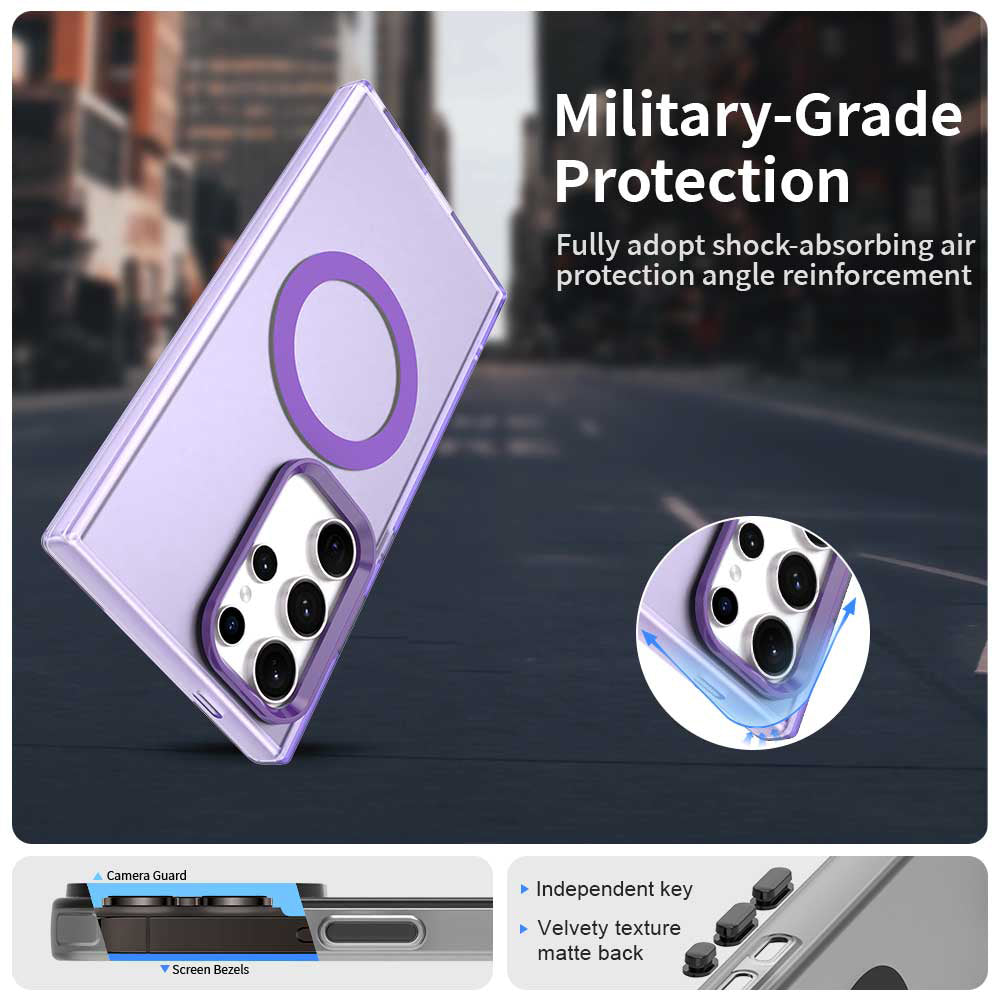 Custodia MagSafe per Samsung Galaxy S23 Ultra S918, Techsuit, CandyCase, Viola